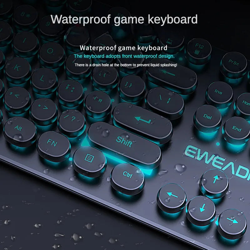 Full Size RGB Waterproof Gaming Keyboard