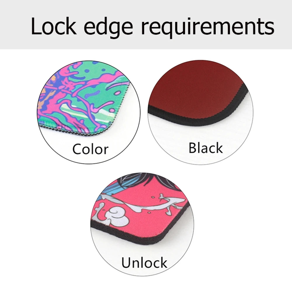 Black Rubber XXL Desk Mouse Pad Mat