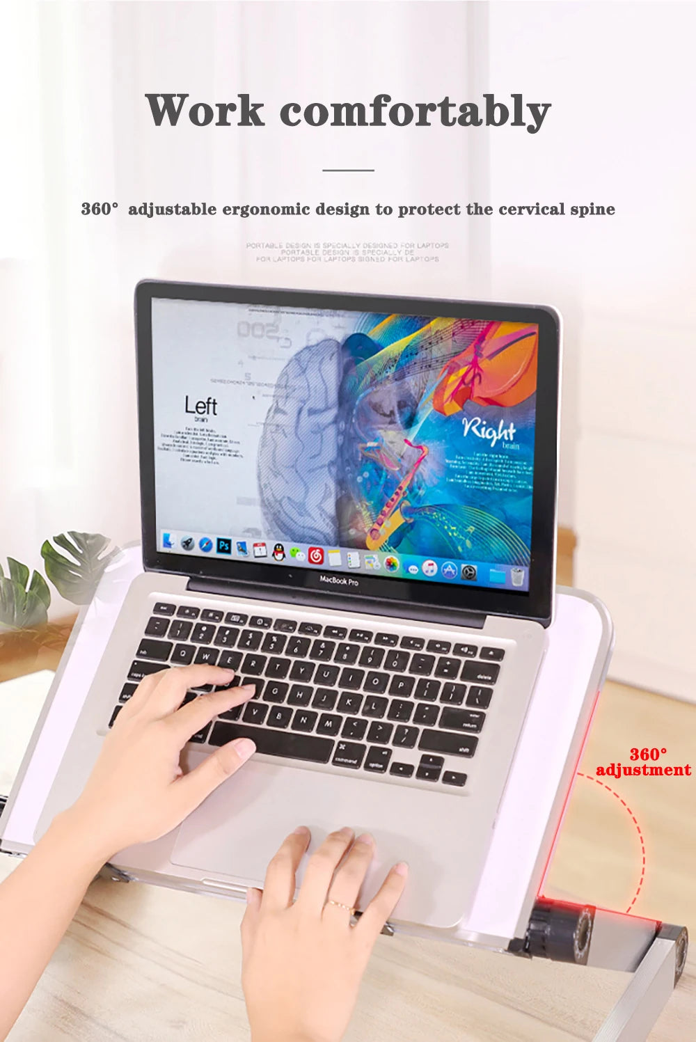Adjustable Aluminum Laptop Desk Stand
