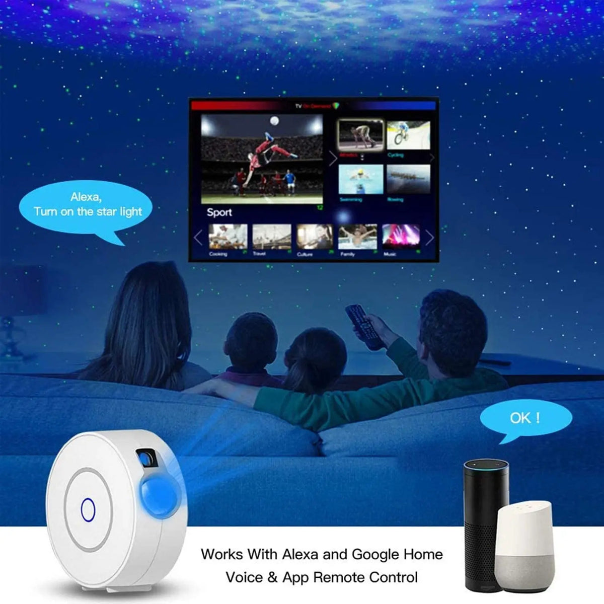 Smart Aurora Galaxy Star Projector