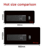 Black Rubber XXL Desk Mouse Pad Mat