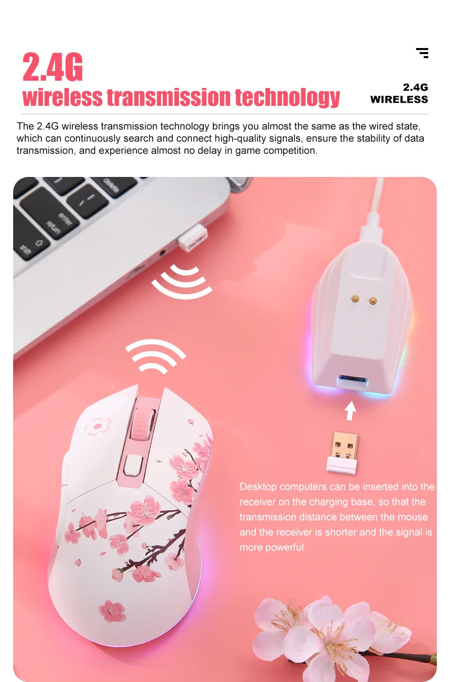 Dual Mode RGB Wireless & Wired Gaming Mouse