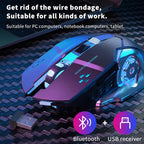 2.4G USB Bluetooth Rechargeable Wireless Mouse