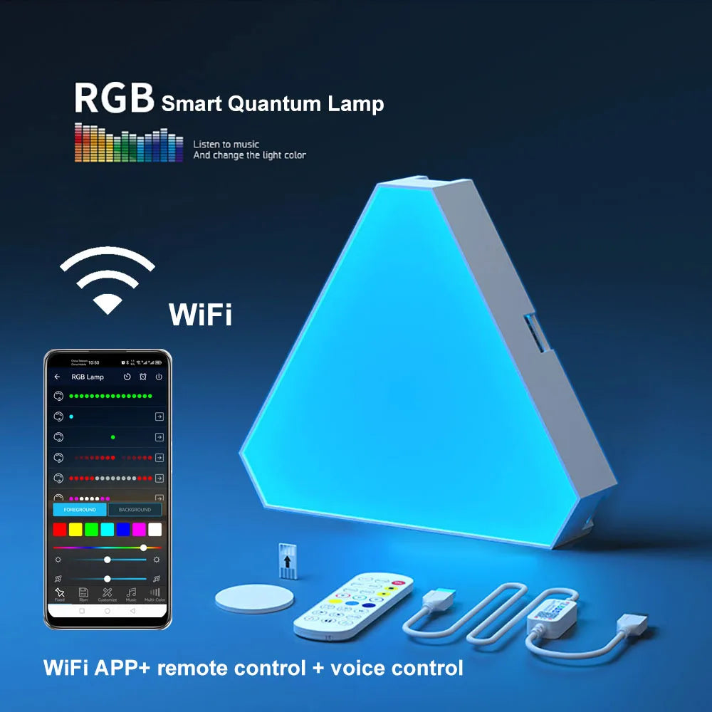 RGB Triangular Quantum Wall Lamp