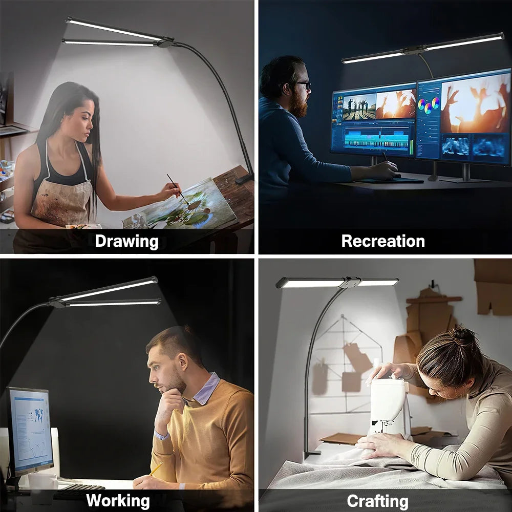 Double/Single Head LED Desk Lamp