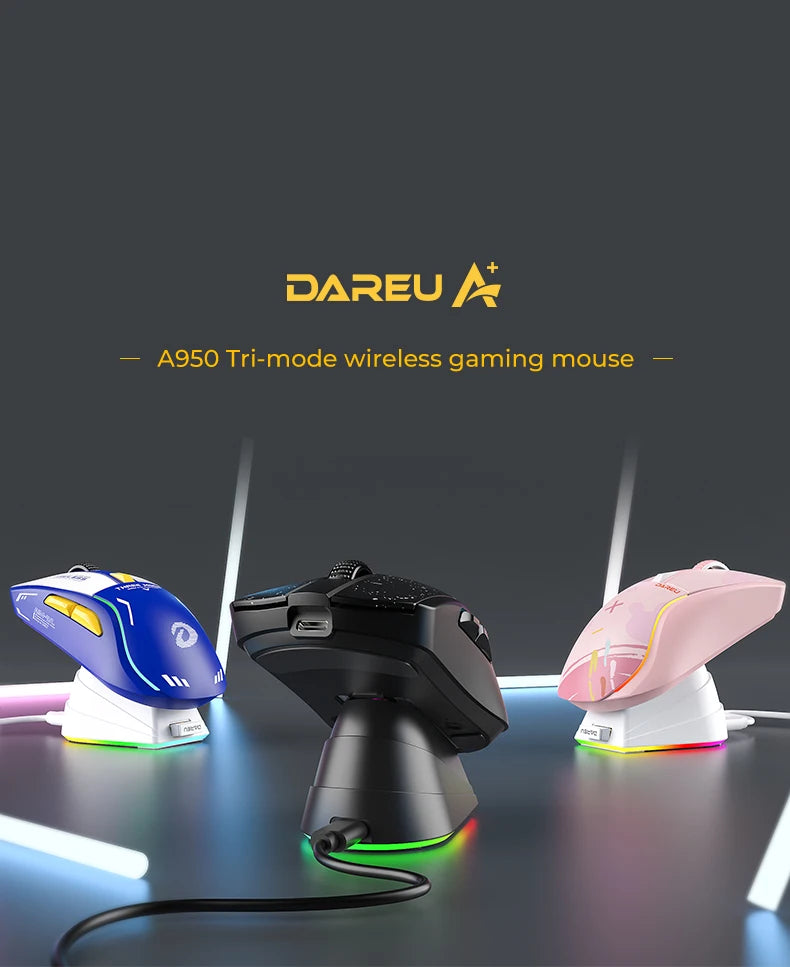 Tri-Mode RGB Gaming Mouse with Charging Base