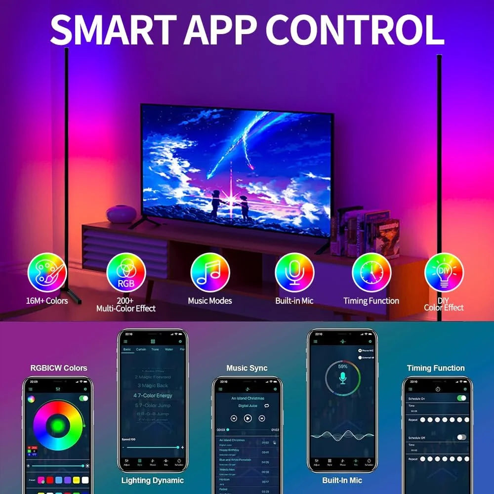 Smart RGBIC Corner Floor Lamp