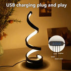 Modern USB Spiral LED Table Lamp