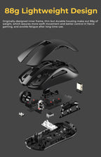 Tri-Mode RGB Gaming Mouse with Charging Base