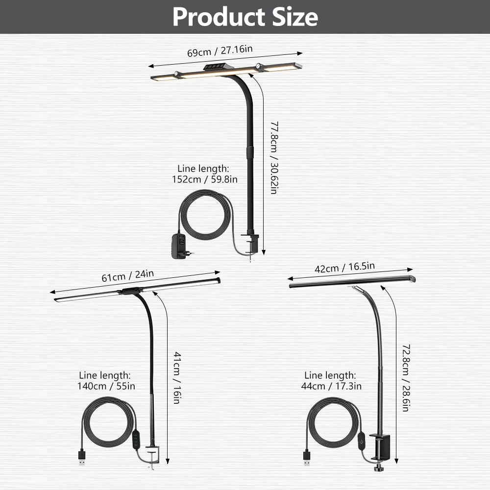 Double Head LED Desk Lamp