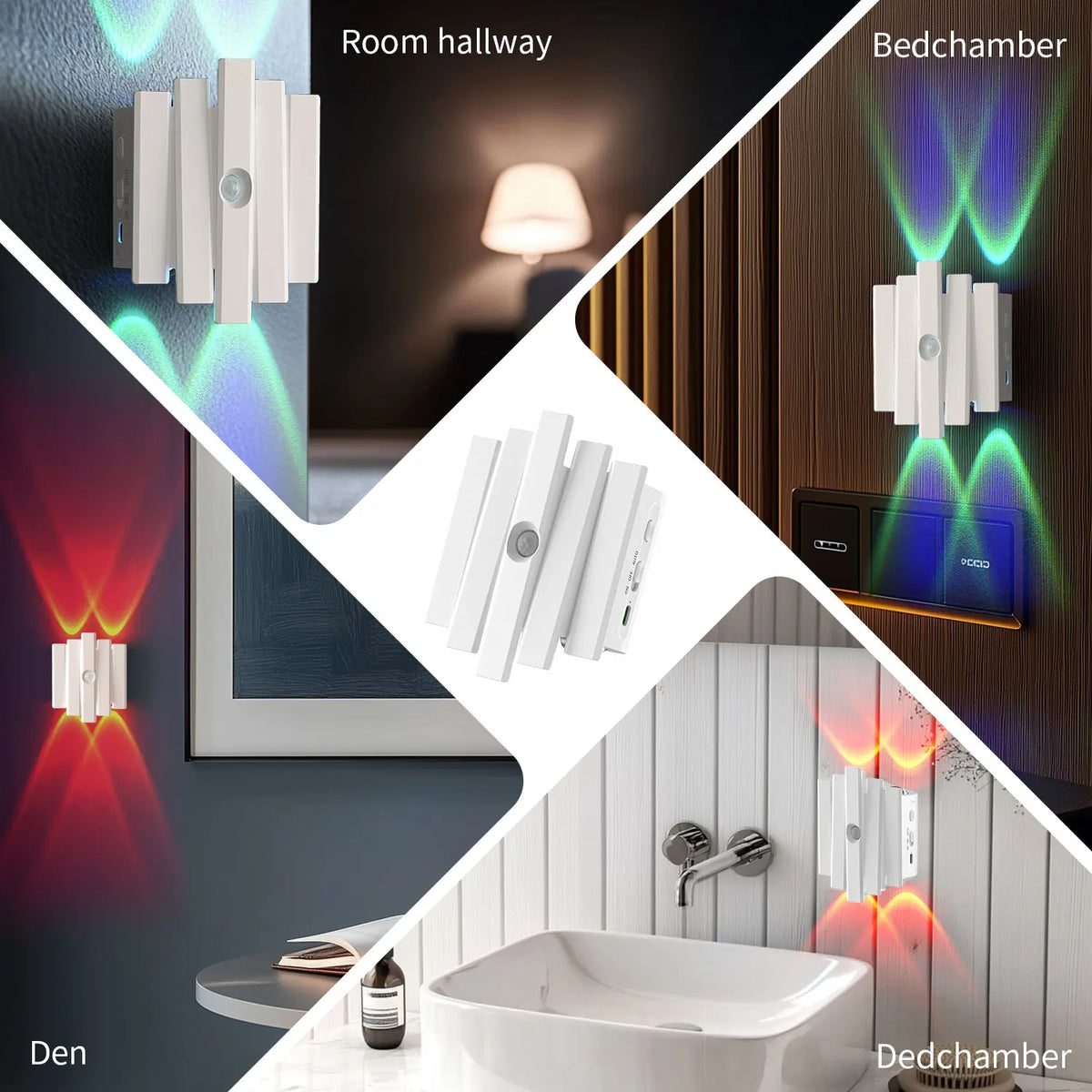 RGB Gradient Motion Sensor Wall Lamp