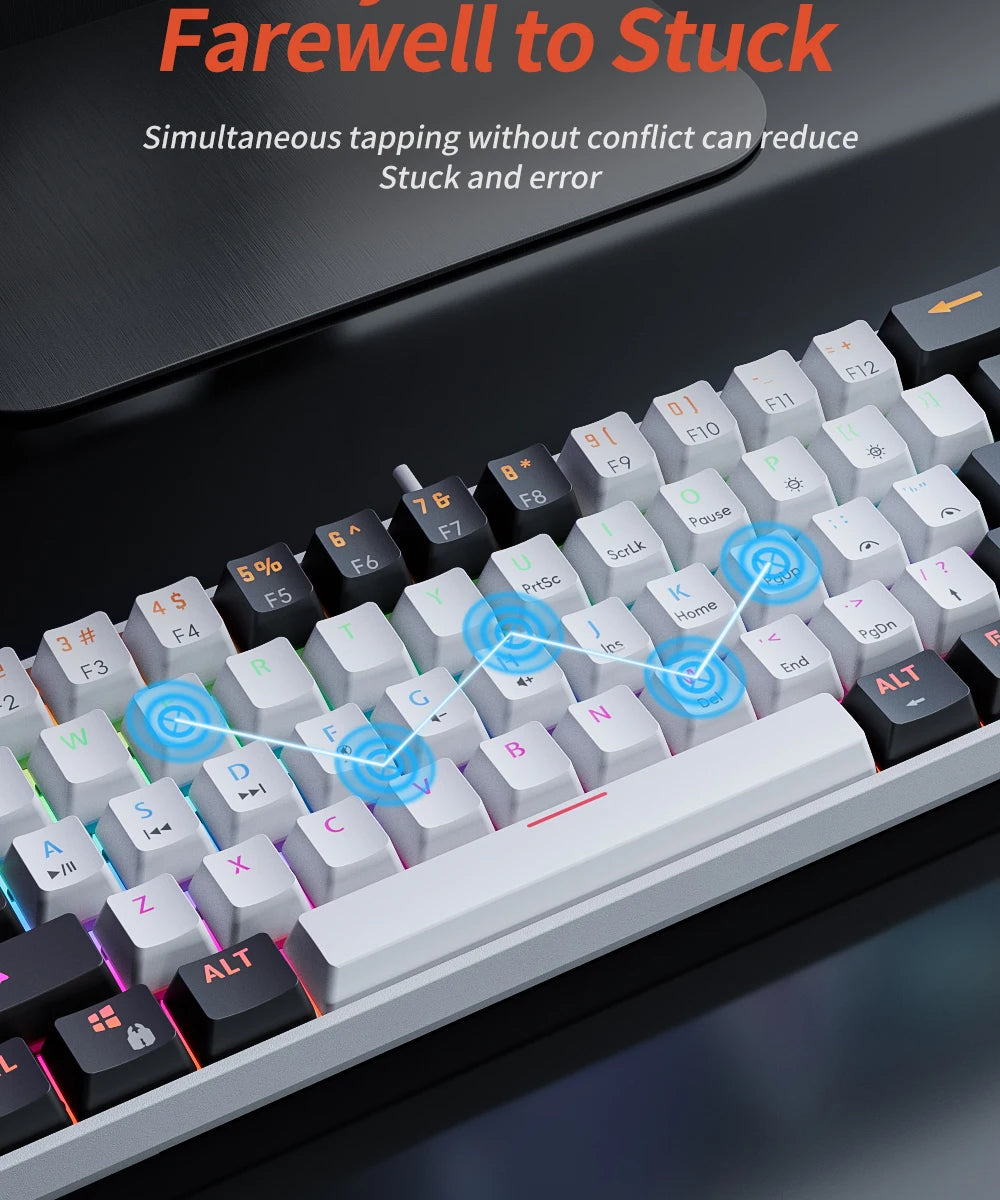 USB 61Key RGB Mechanical Gaming Keyboard