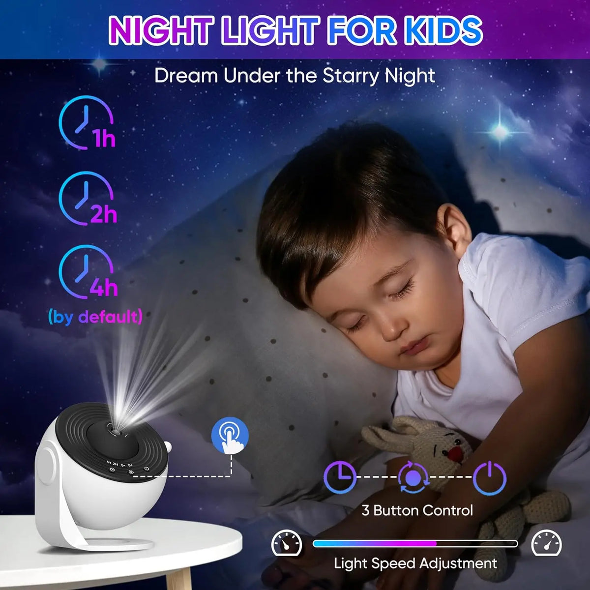 360° Starry Sky Galaxy Projector Lamp