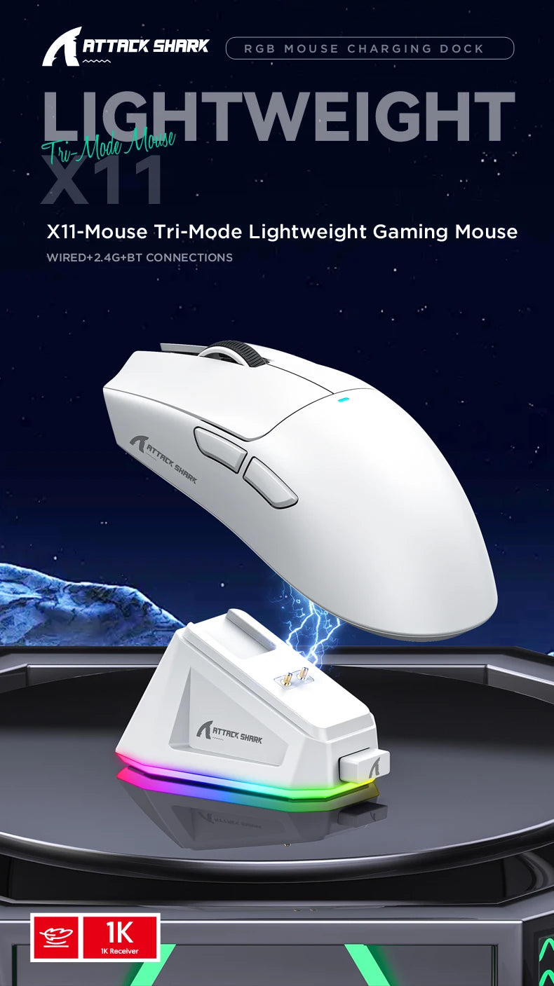 Attack Shark X11 RGB Wireless Gaming Mouse