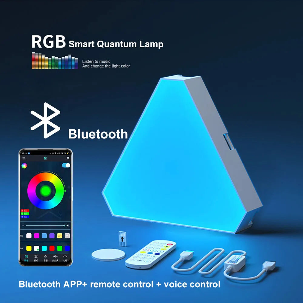 RGB Triangular Quantum Wall Lamp