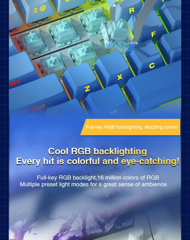 100% Layout RGB Mechanical Gaming Keyboard