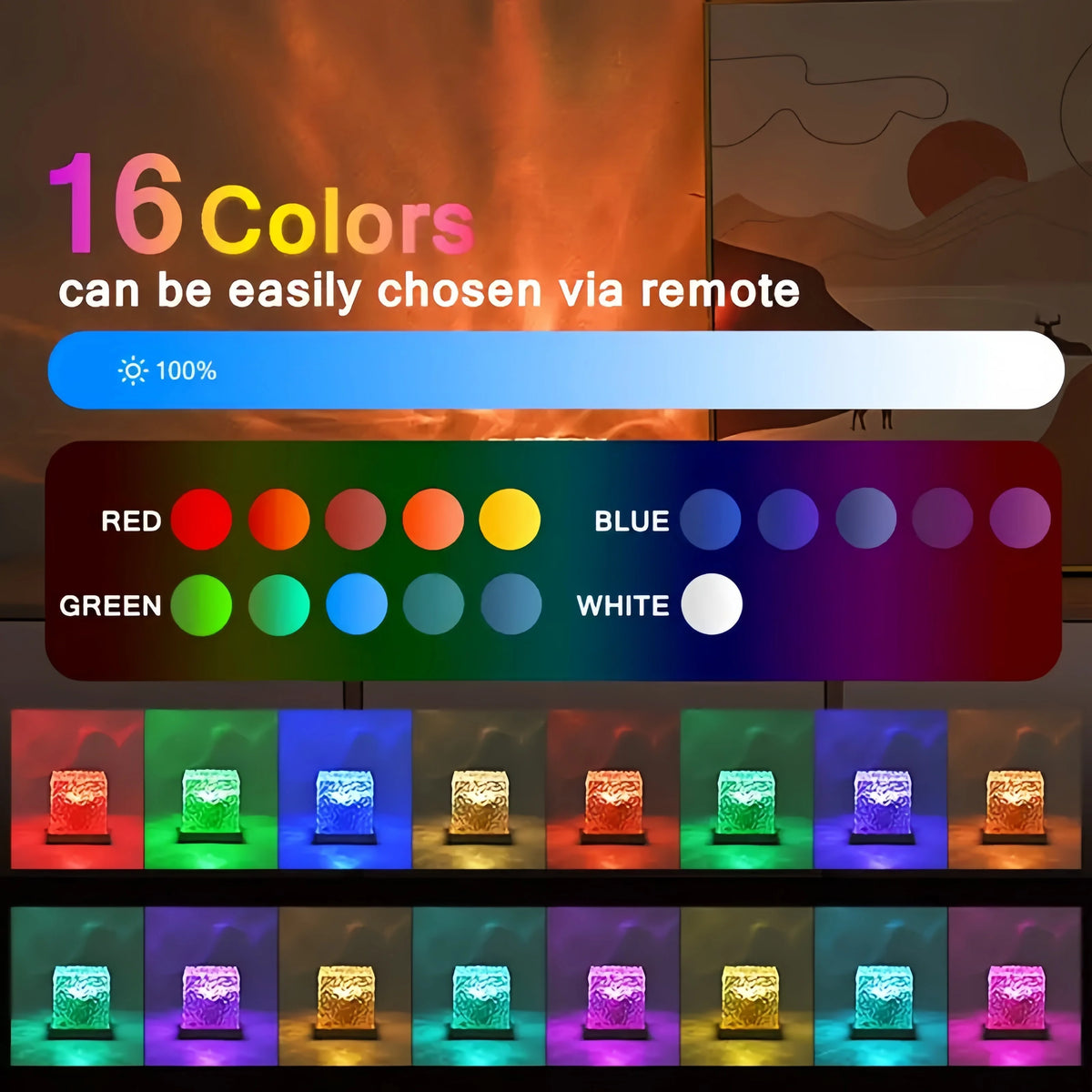 Ocean Wave RGB Aurora Projector Lamp