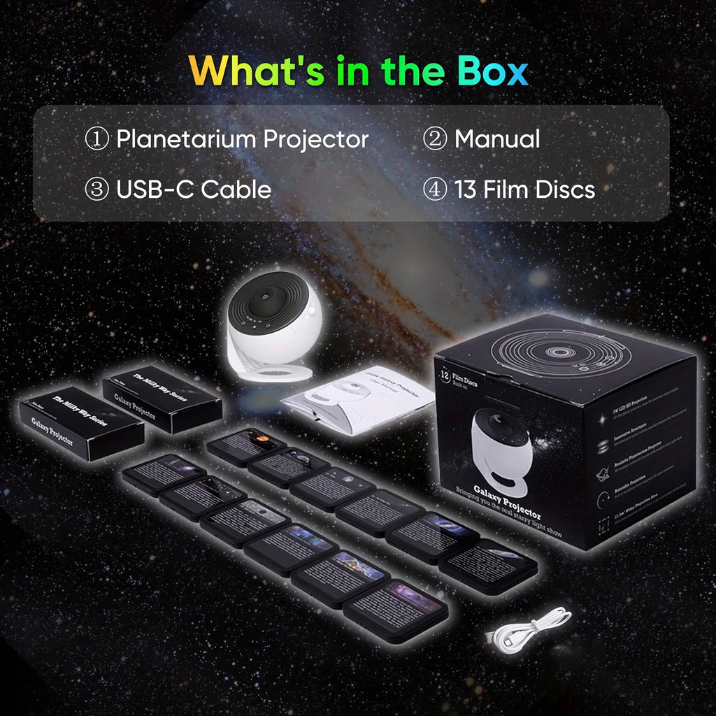 360° Rotating Galaxy Star Projector