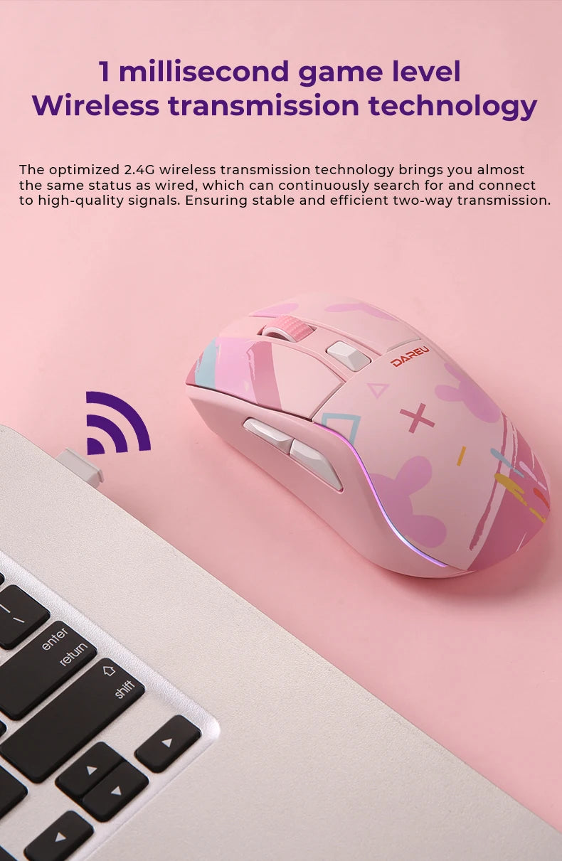 Tri-Mode RGB Gaming Mouse with Charging Base