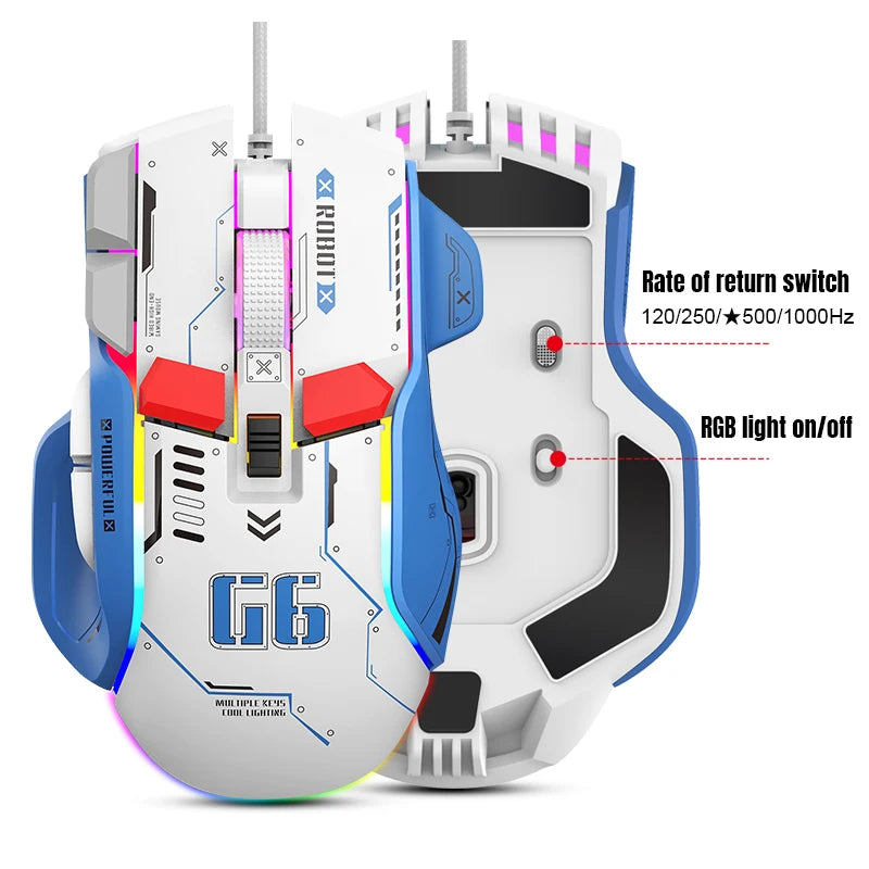 Wired RGB Macro Programmable Gaming Mouse