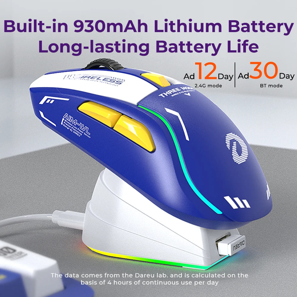 Tri-Mode RGB Gaming Mouse with Charging Base