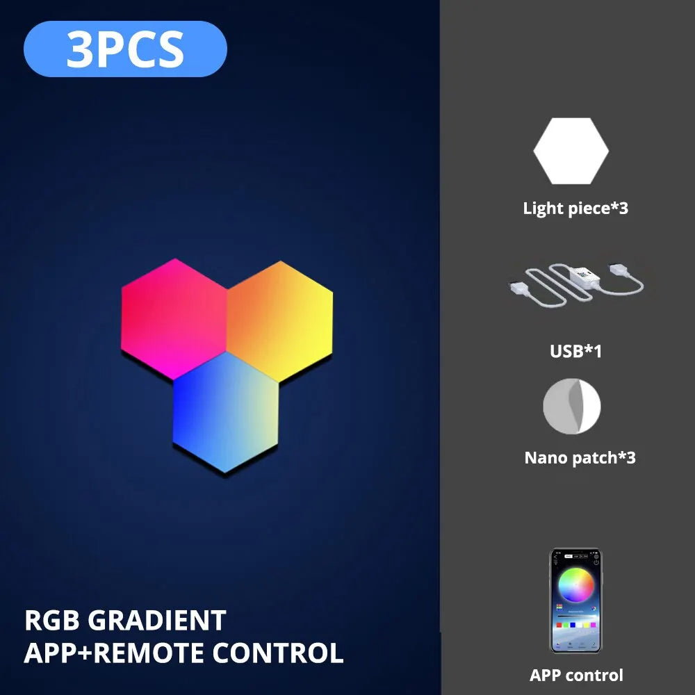 RGB Intelligent Hexagonal Wall Lamp