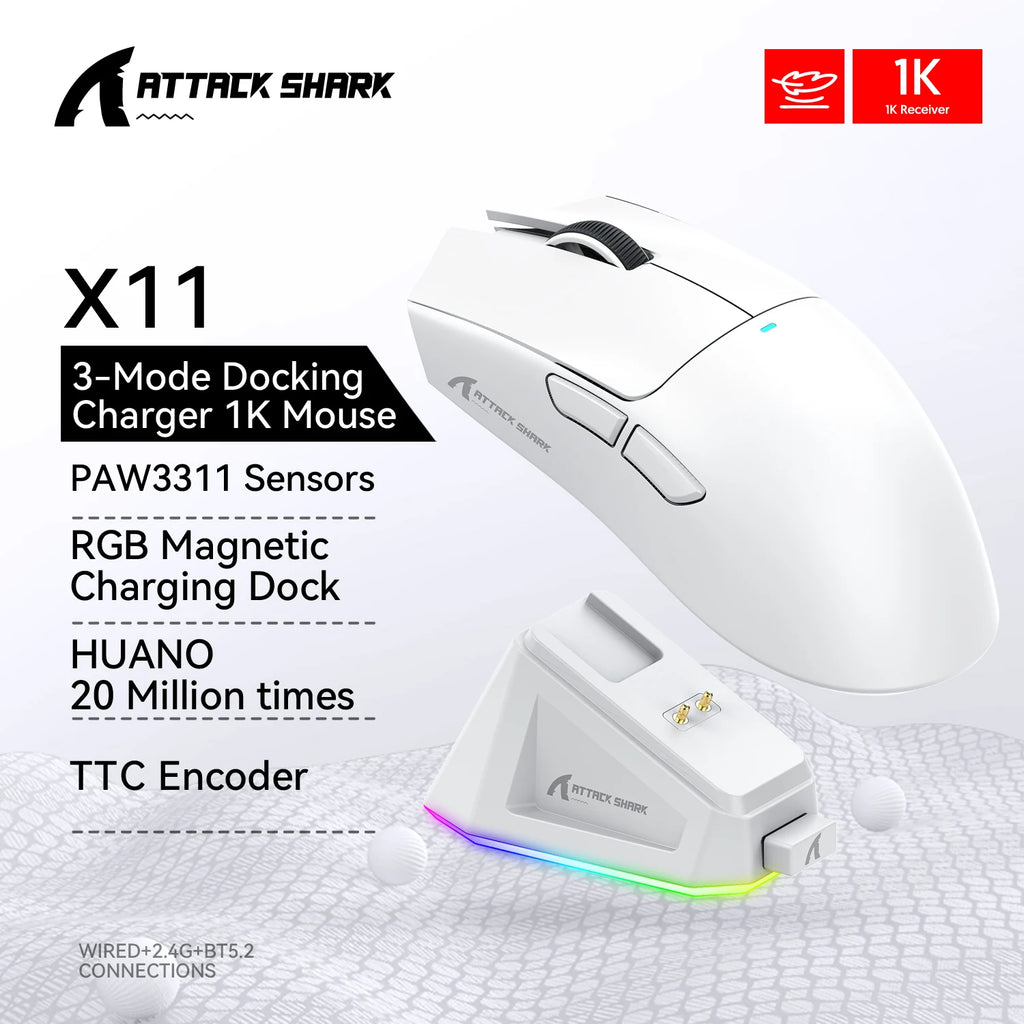 Attack Shark X11 RGB Wireless Gaming Mouse