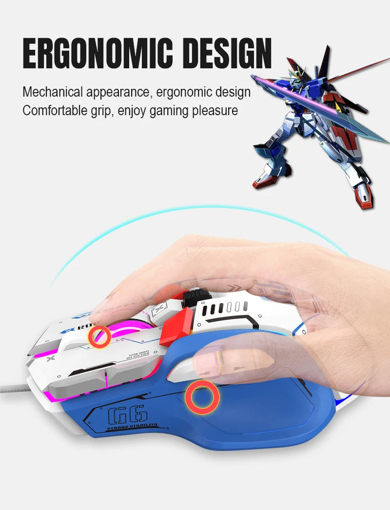 Wired RGB Macro Programmable Gaming Mouse