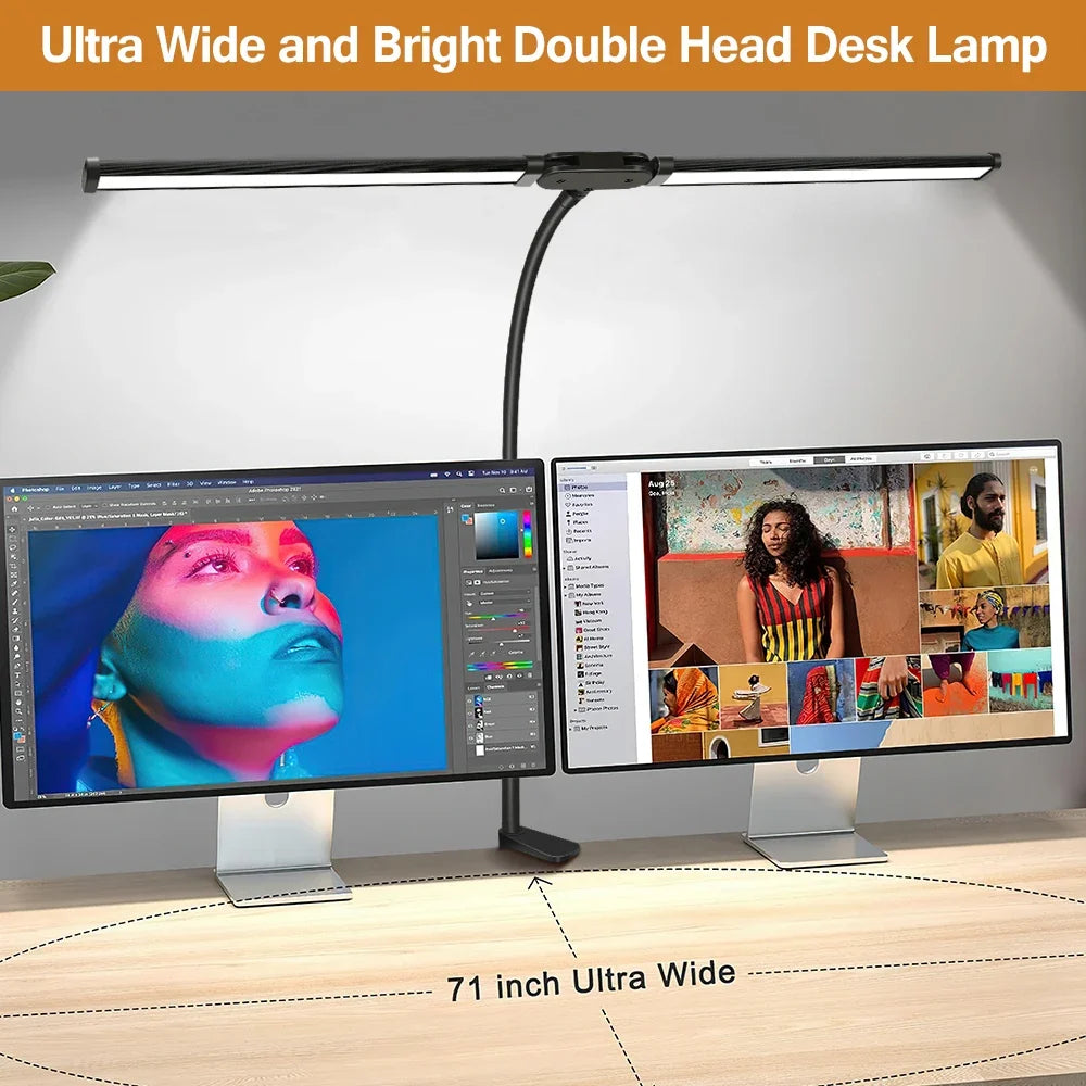 Double/Single Head LED Desk Lamp