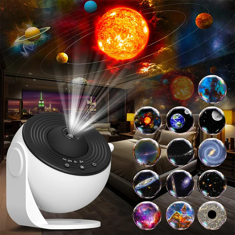 360° Rotating Galaxy Star Projector