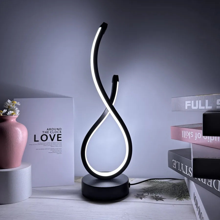 Spiral LED Dimmable Table Lamp