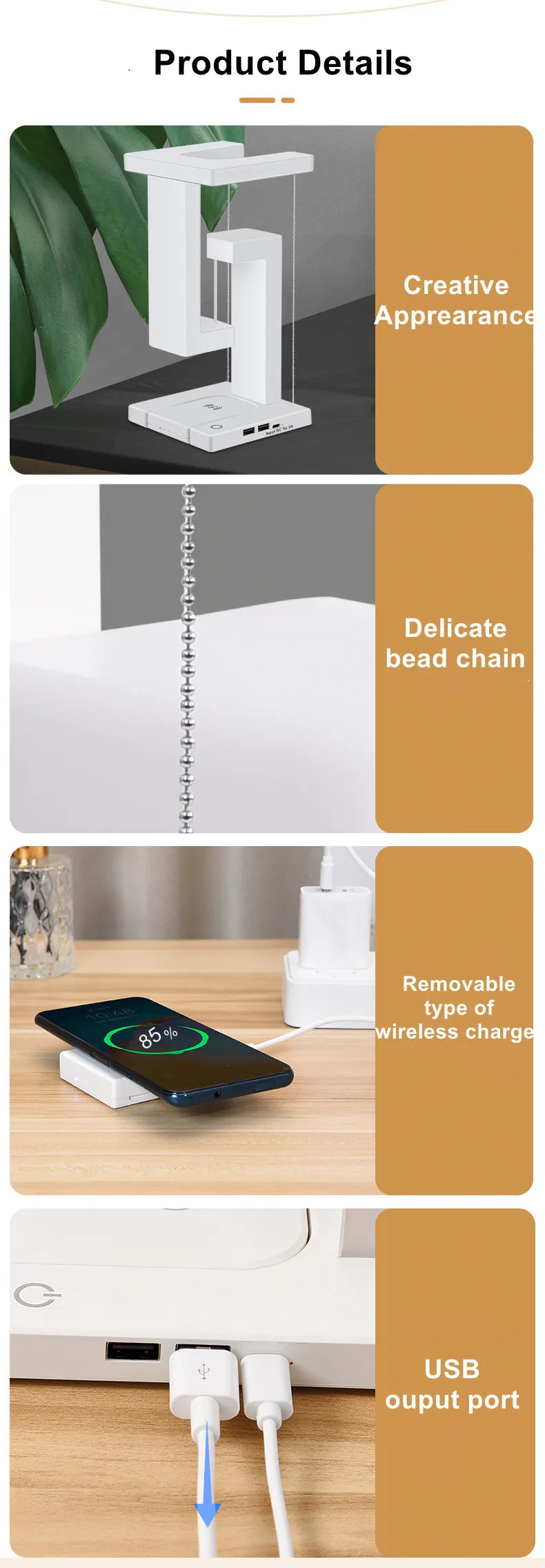 Floating Lamp with Wireless Charger