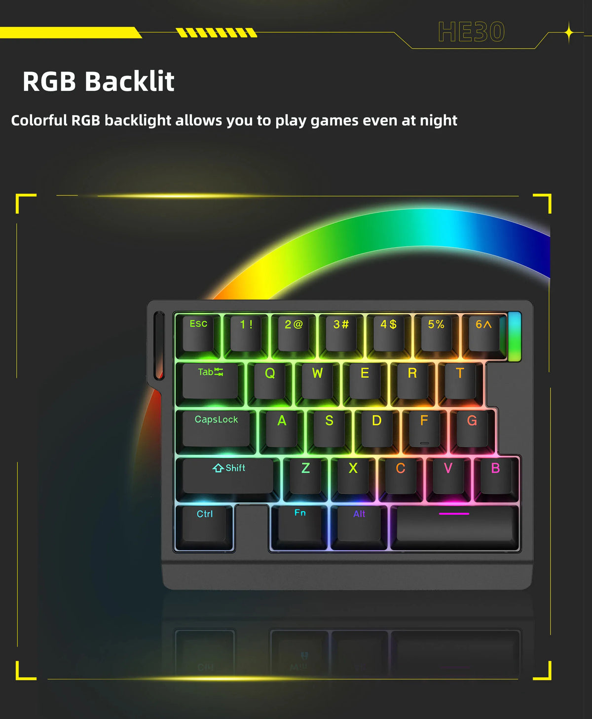Wired Magnetic RGB E-Sports Mechanical Keyboard