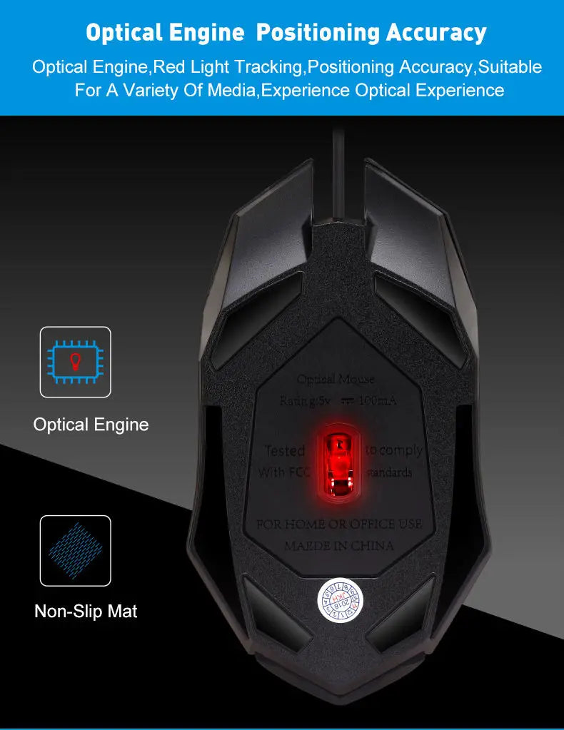 Ergonomic 4-Button RGB Gaming Mouse