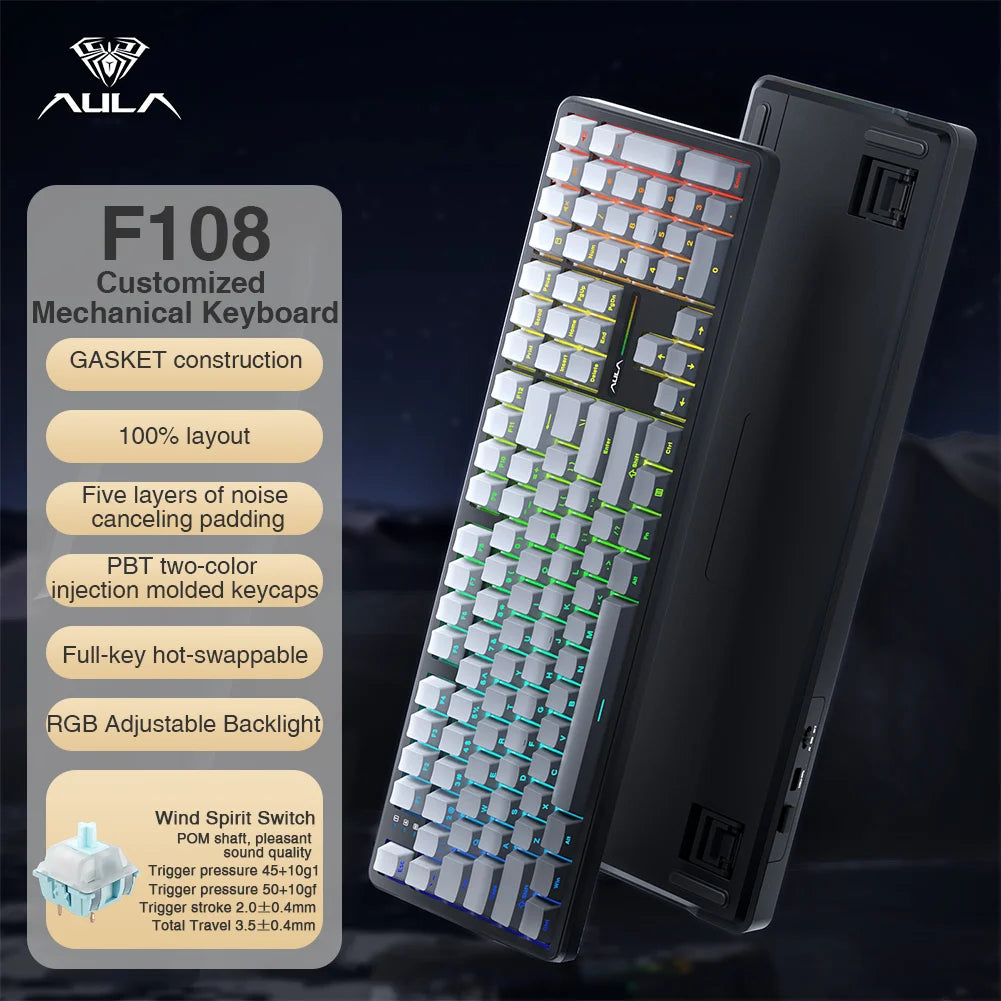 100% Layout RGB Mechanical Gaming Keyboard