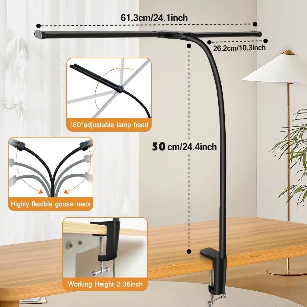 Double/Single Head LED Desk Lamp
