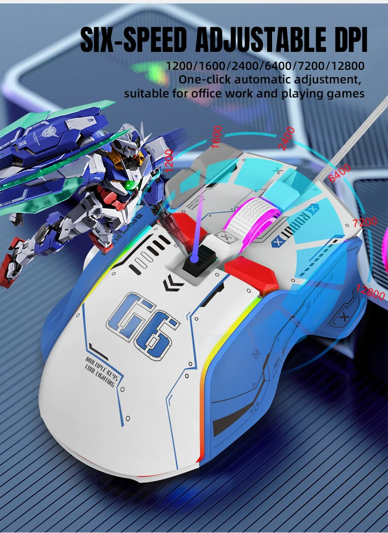 Wired RGB Macro Programmable Gaming Mouse