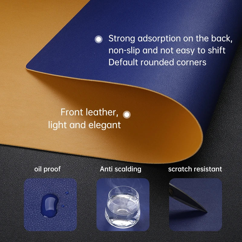 Waterproof PU Leather Large Gaming Desk Mouse Pad