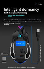 2.4G USB Bluetooth Rechargeable Wireless Mouse