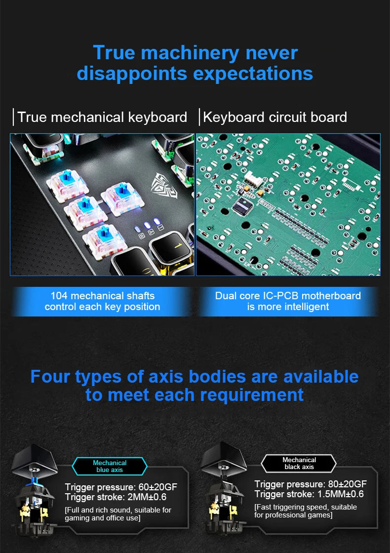 Wired 104-Key RGB Mechanical Gaming Keyboard