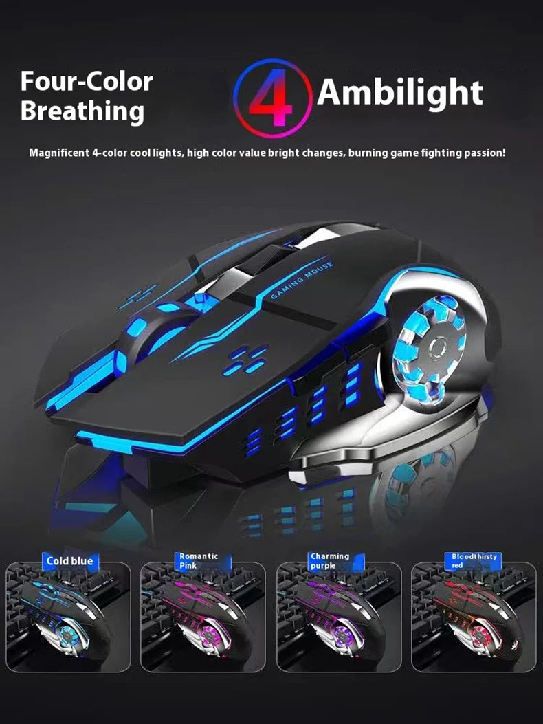 2.4G USB Bluetooth Rechargeable Wireless Mouse