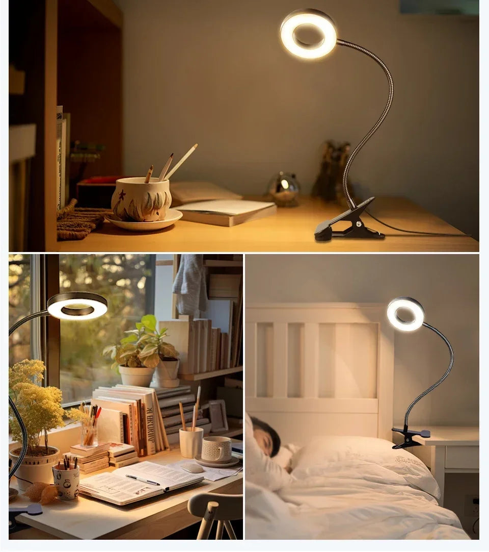 LED USB Clip-On Desk Lamp