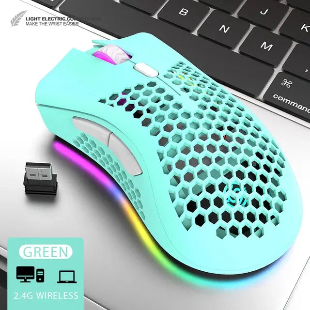 BM600 RGB Rechargeable Honeycomb Gaming Mouse