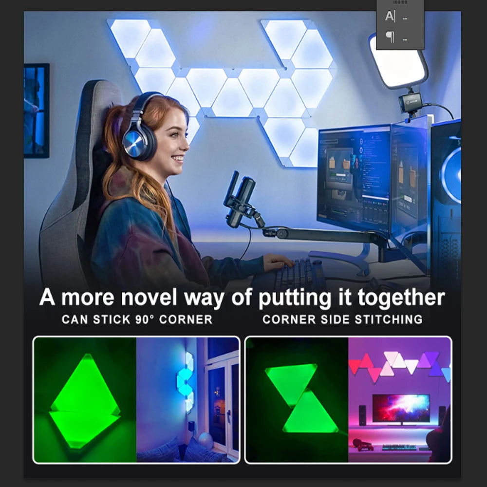 Smart RGB Quantum Triangle Wall Light