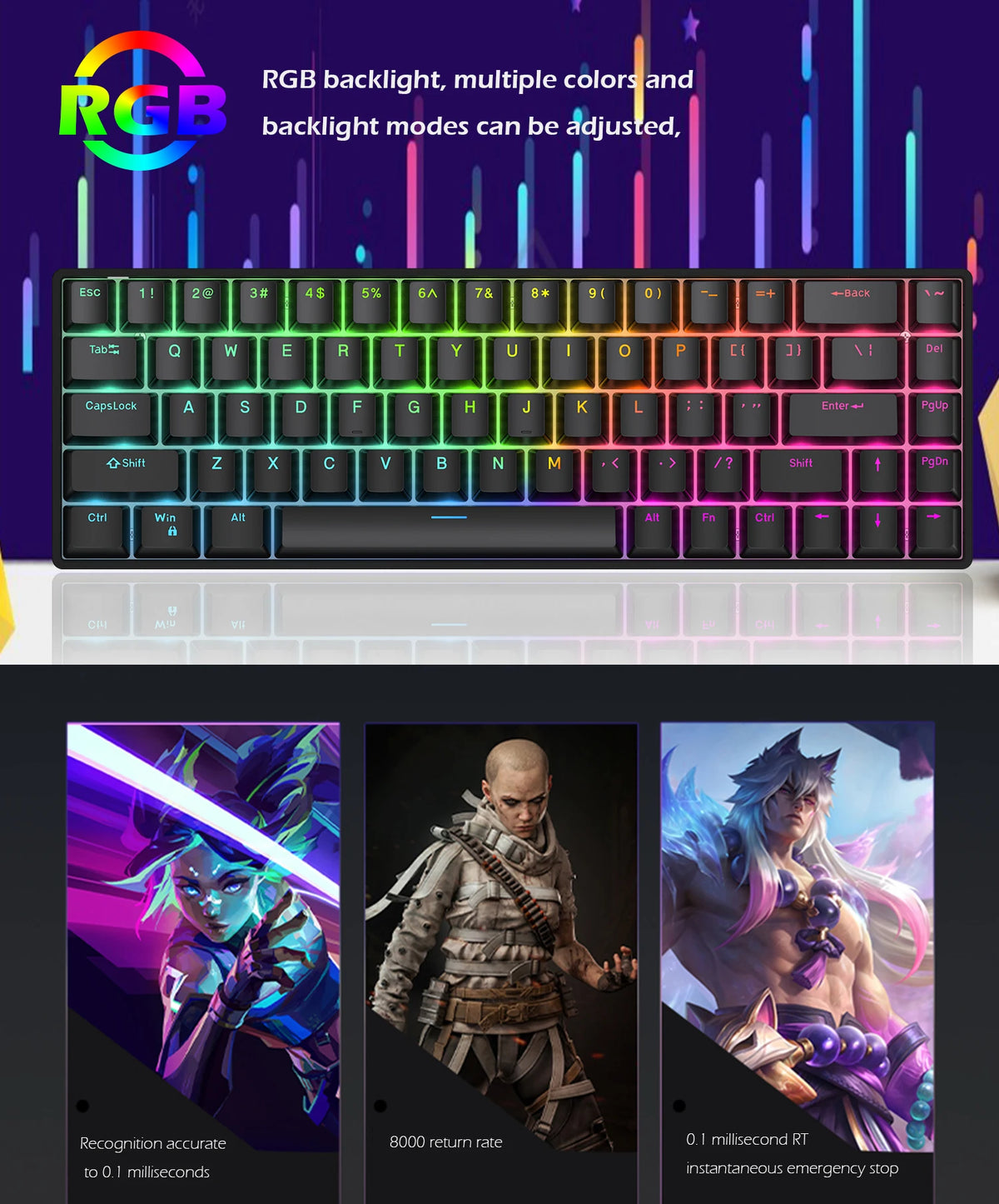 Wired 8K Magnetic Axis Mechanical Gaming Keyboard