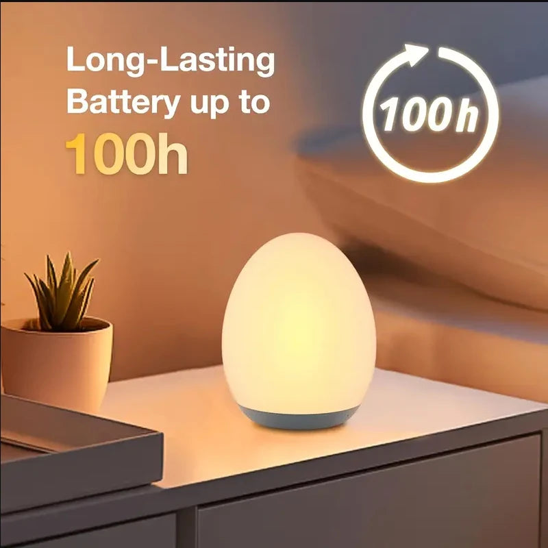 Portable RGB Egg-Shaped Night Lamp
