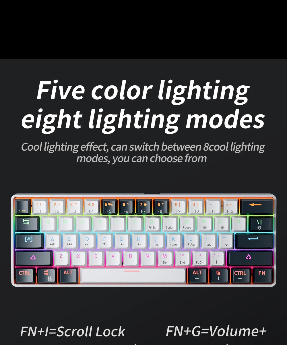 USB 61Key RGB Mechanical Gaming Keyboard