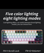 USB 61Key RGB Mechanical Gaming Keyboard
