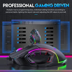 12800DPI RGB Macro Gaming Mouse with 12 Keys