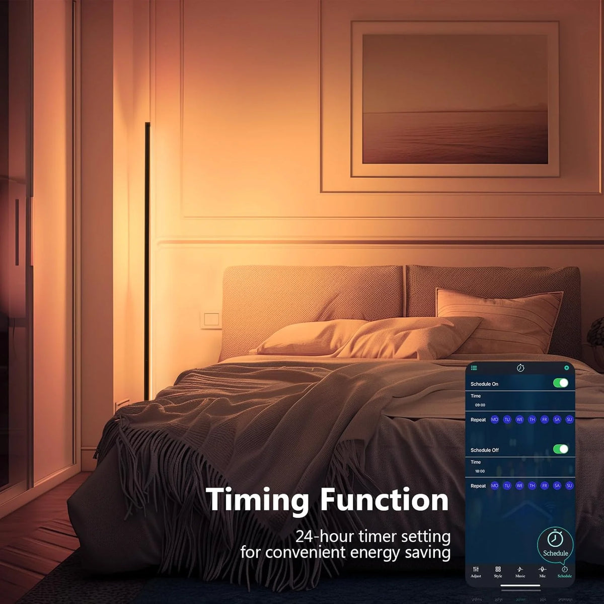 Smart RGBIC Corner Floor Lamp